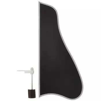 Пикгард SCUD для гитары Archtop, большой/черный, ATPGB-L с никелированным кронштейном