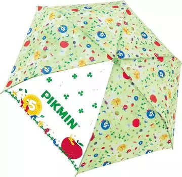 Pikmin Folding Hand Rim Character Rainy Rainy Season Commuting to Case Folding Umbrella Umbrella, Open, 53cm, Umbrella, Boys, Girls, Cute, Umbrella, зелёный