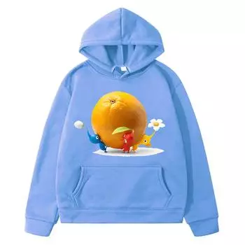 Pikmin game graph толстовки осенняя одежда для мальчиков флисовая толстовка y2k sudadera принт аниме толстовка куртка пуловер детская одежда для девочек 130 чёрный