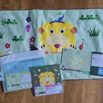 Pikmin Ichibankuji Одеяло класса B + Чехол класса E + Набор блокнотов в форме буквы G