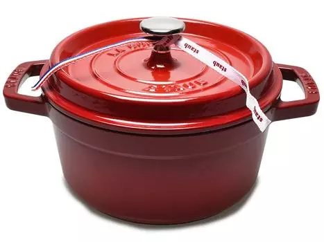 Пико Кокот Круглый 20см STAUB Горшок Вишня 20см [STAUB] 2.2л Двуручный (7903-0004) [Элемент] вишня