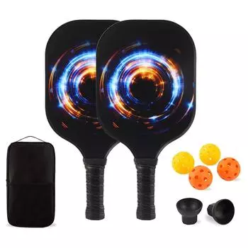 Пиковая ракетка из углеродного волокна из стекловолокна с цветной печатью, новый дизайн шаблона, воланы для спорта на открытом воздухе, ракетка