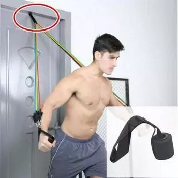 Пилатес Латексная трубка Эластичный пояс Эспандеры Над Дверной Якорь Спорт в помещении чёрный