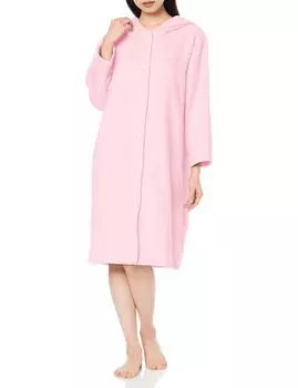 pile hooded bathrobe pink Double-sided M-LL