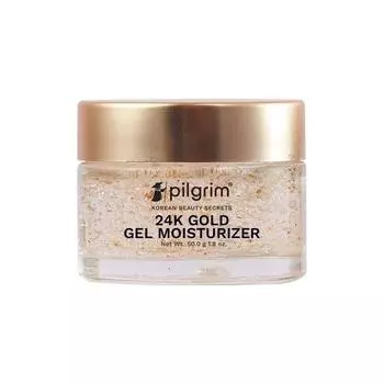 Pilgrim 24k Gold Gel Moisturizer с гиалуроновой кислотой и альфа-арбутином для мужчин и женщин 50 г | Придает роскошное сияние | Нежирный