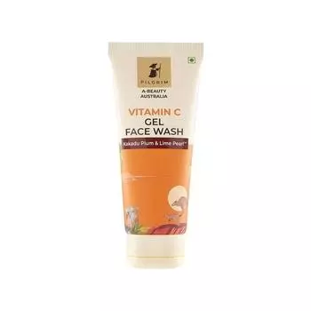 Pilgrim Australian Vitamin C Gel Face Wash для сухой/сияющей кожи с Kakadu Plum & Lime Pearl™ | Женщины и мужчины | 100 мл