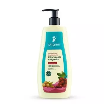 Pilgrim French Red Vine & Hyaluronic Acid Ultra Smooth Body Lotion 400 мл | Увлажнение 48 часов | Лосьон для тела для сухой кожи | Для всех типов кожи