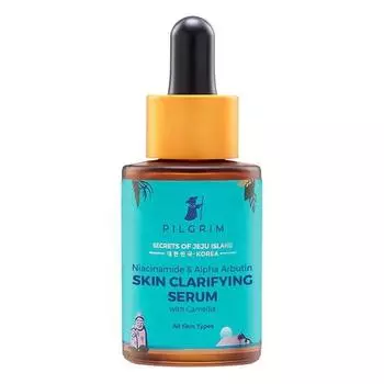 PILGRIM Niacinamide 5% + Alpha Arbutin 1% Очищающая сыворотка для кожи от прыщей | Все типы кожи | Для мужчин и женщин | Веганский продукт и не тестируется на животных | 30 мл