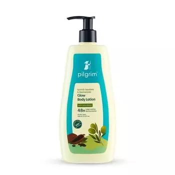 Pilgrim Spanish Squalane & Niacinamide 400 ML Glow Body Lotion | 48 H Moisturization | Нежирная формула | Для всех типов кожи