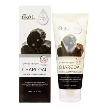 Пилинг для лица с экстрактом древесного угля Ekel Peeling Gel Charcoal 100 мл