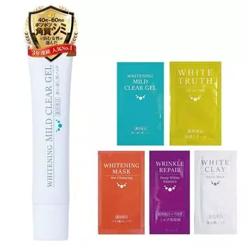 Пилинг-гель лечебный отбеливающий Lusoil Whitening Mild Clear Gel 40 г Включает набор пробных пакетов для старой омертвевшей чувствительной кожи, подходящий [квази-лекарство] для кожи, кожи,