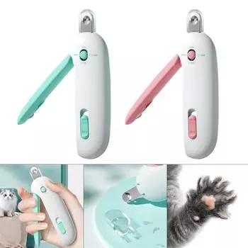 Пилка для когтей домашних животных, безопасный кусачки с защитой и легкой резкой, маникюрный педикюрный уход, безопасная пилка для ногтей домашних животных синий