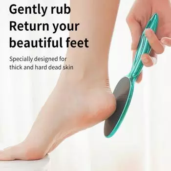 Пилка для ног Veins Grain Foot Grinder с эргономичной ручкой из наностекла, скраб для ног для легкого удаления мозолей, удаления огрубевшей кожи и мертвых клеток серый