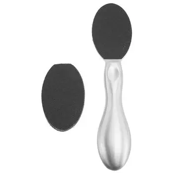 Пилка для удаления мозолей, скребок из нержавеющей стали, скребок для омертвевшей кожи, двухсторонний эргономичный рашпиль для ног