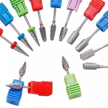 Пилки для ногтей из вольфрамовой стали с хвостовиком для электрической маникюрной машинки