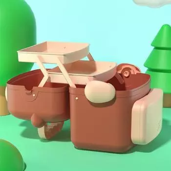 Футляр для таблеток Большая вместимость Удобный для переноски 3 слоя мультяшный медведь Форма ящик для хранения планшетов Ежедневное использование Bear