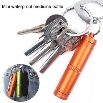 Чехол для хранения таблеток Яркий цвет Нержавеющий Хороший эффект герметизации Водонепроницаемый Удобный для переноски Органайзер для хранения таблеток Чехол для путешествий A