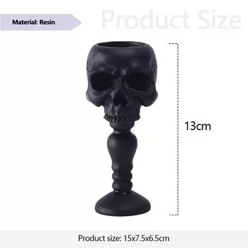 Pillar Candle Holder Skull Candlestick Holder Candlestick Table Decor Ornament Halloween Horror Candlestick Decoration белый