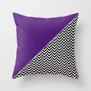 Pillow Case 18purple Sofa Waist Throw Cushion Cover Home Geometric Decor 16 chevron and purple