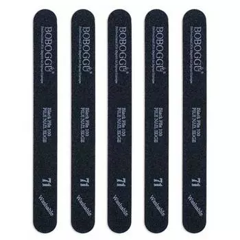 Пилочка для ногтей Bobo Kook Pro Strong 100 71, черная, 5 шт.
