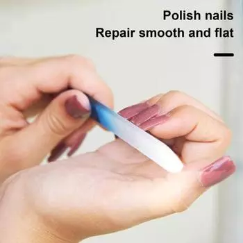 Пилочка для ногтей Искусственный маникюр Стеклянная красочная непористая прочная многоразовая хрустальная дизайнерская пилочка для здоровья розовый