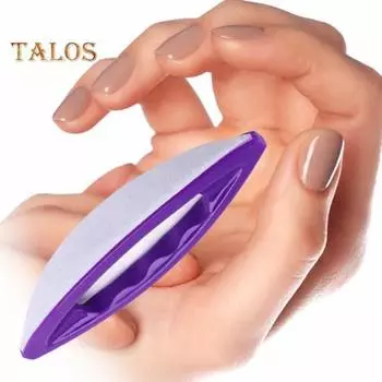 Пилочка для ногтей легко захватывает Удобная пластиковая профессиональная кисточка для маникюра и педикюра для полировки семьи Purple White