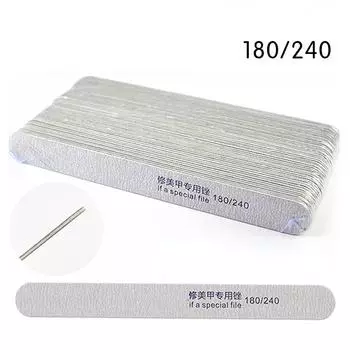 Пилочка для ногтей, прочные матовые маникюрные инструменты, двухсторонние профессиональные инструменты для шлифования ногтей в форме полосы 10pcs