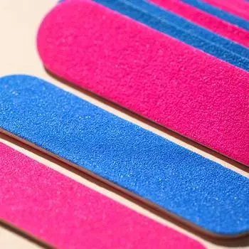 Пилочка для шлифовки ногтей Зернистость прочной наждачной бумаги Прямые пилочки для ногтей Маникюрные принадлежности Прочный уход за ногтями синий