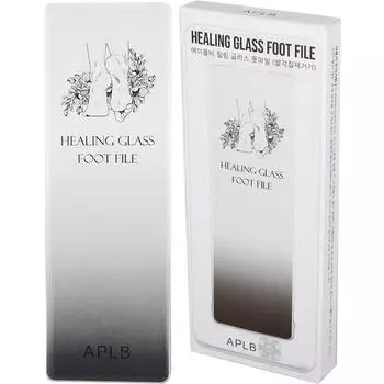 Пилочка для удаления мозолей Aple B Healing Glass, черная, 1 шт.