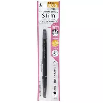 Pilot Ballpoint Pen Frixion Slim Black 0.38mm PLFBS18UFB