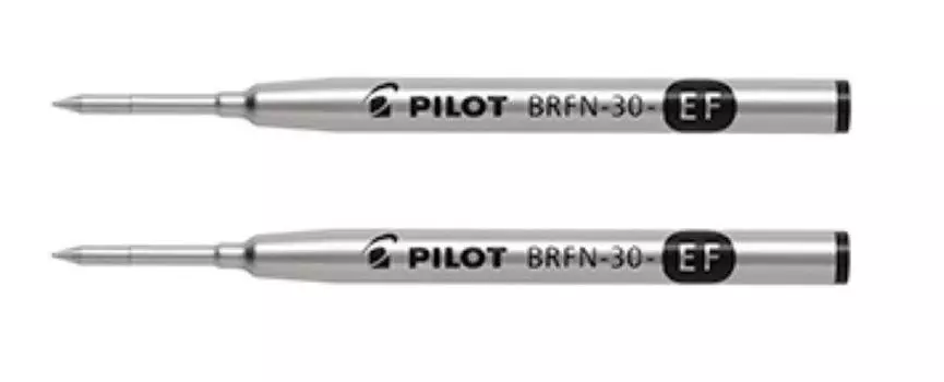 Стержень для шариковой ручки Pilot, сверхтонкий, черный, набор из 2 шт., на масляной основе, 0,5 мм BRFN-30EF-B