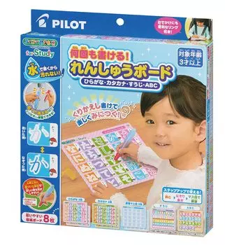 Pilot Corporation Suisui рисунок для изучения Вы можете писать снова и снова Учебная доска ABC снова! Хирагана, катакана, судзи,