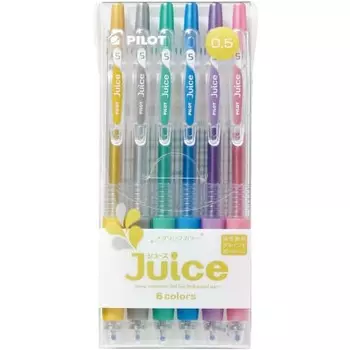 Pilot Gel Ballpoint Pen Juice 0.5 Metallic Color 6 Colors LJU60EF6CM
