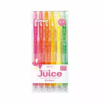 Pilot Gel Ballpoint Pen Juice 0.7 Fluorescent Color 6 Colors LJU60F6CK