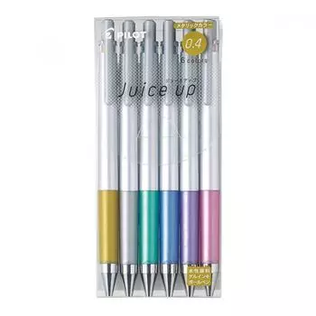 Pilot Gel Ink Ball Pens Juice Up 04 Metallic 6 Color Set