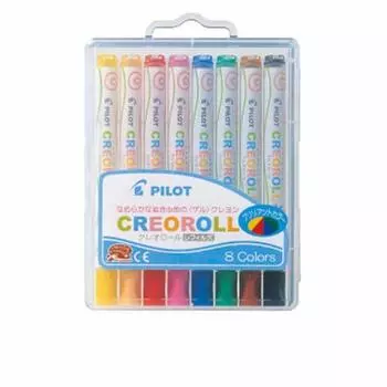Pilot Gel Type Crayon Creol Brilliant 8 Color Set (AO-CR6-S8)