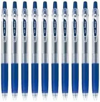 Pilot Juice GEL Ink Blue Ballpoint Pen Black Value Set of 10 0.38MM Pen, Ink, синий
