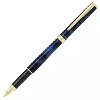 PILOT Marble Fountain Pen, Black&Blue (FCAN-5SR-BL-F)