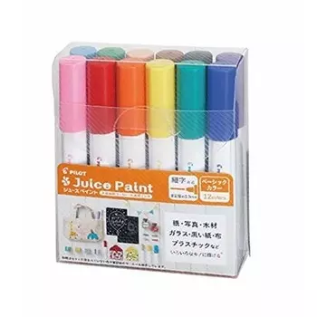Pilot маркер на водной основе пигмент Juice Paint Fine Point 12 цветов набор SJP240FN-12C