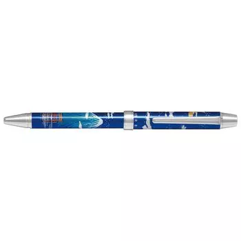 Pilot Multifunctional Miyabi Emaki Autumn Leaves and Pagoda Fujisan Ao and 2+1 Five-storied BTHM-3SR-MG (Tsukito (Moon Mt. Fuji/Blue))