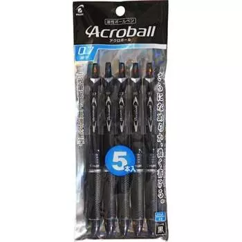 Pilot oil-based ballpoint pen Acroball 0.7 black 5 pieces PBAB75F5BB