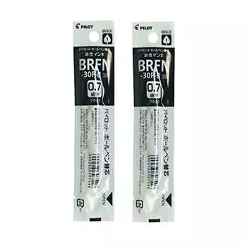 Pilot oil-based ballpoint pen refill fine point 0.7mm black BRFN-30F-B set of 2