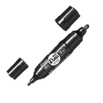 Pilot pen twin marker round lead black 10 pieces MFN150FBM10B oil-based fine/bold чёрный