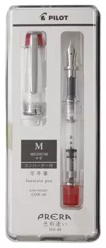 PILOT Перьевая ручка PRERA Shikisaiai M Среднее перо Прозрачный красный PFPR1TRM
