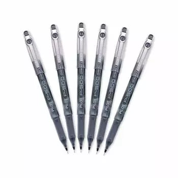 Pilot Precise Gel Ink Ballpoint Extra Fine Black 6 шт. Ручка P-500, чернила, чёрный