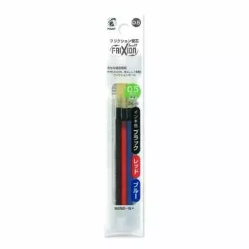 Pilot Refill Frixion Ballpoint Pen 0.5mm 3 Color Set LFBTRF30EF3C Black Red Blue