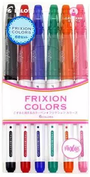 Pilot стираемая цветная ручка для знаков Frixion Colors 6 цветов 3 SFC-60M-6C3