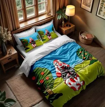 Pimpa Spotted Dog Print Duvet Cover Set without sheet King Queen Double Full Twin Single Size Bed Linen Set 140x210cm