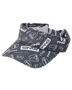 [Pin Apparel] Женский солнцезащитный козырек (Печать по всей поверхности, размер регулируется) Кепка для гольфа 622-5187200 120 Темно-синий x Белый FR