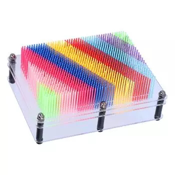 Pin Art игрушка 3D пластиковая доска ручная печать модель клонирование красочный изменяемый детский творческий подарок M